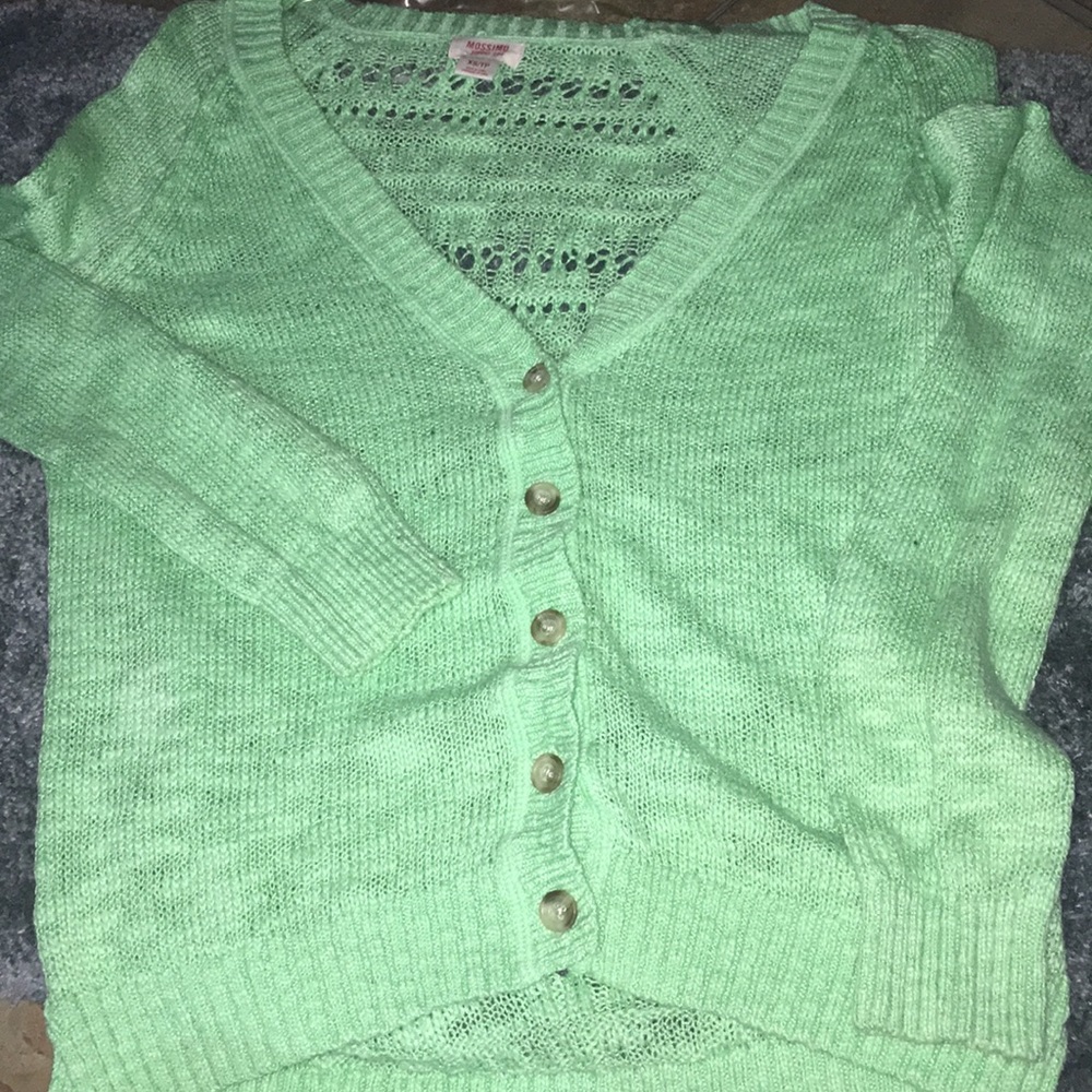 Green cardigan